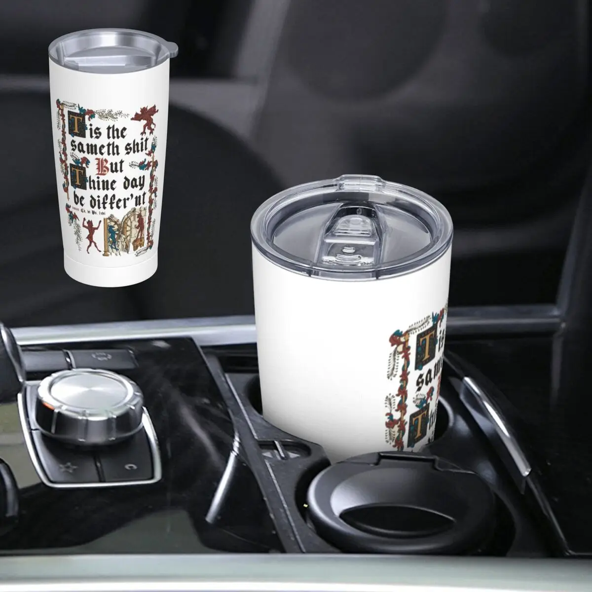 Same Shit Medieval Style English History Stainless Steel Tumbler Vacuum Insulated Mug Thermal Cold Cups Straws With Lid 20oz