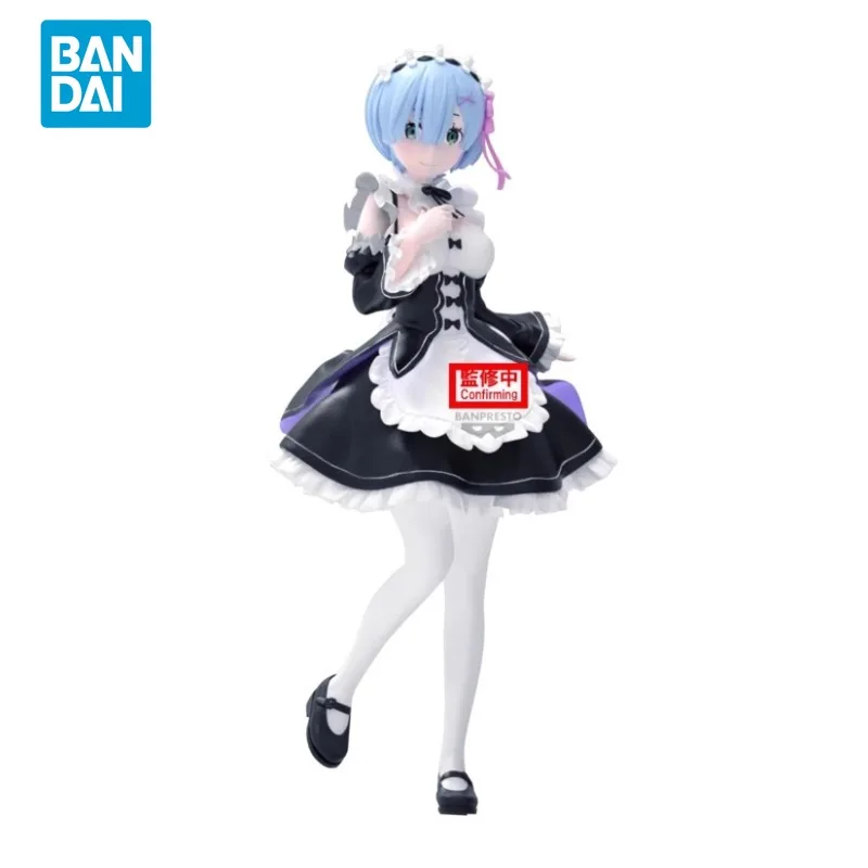 

Bandai Original Re:ZERO - Starting Life in Another World, аниме GLITTER & GLAMOURS Rem Maid, экшн-фигурки, игрушки, подарки для детей