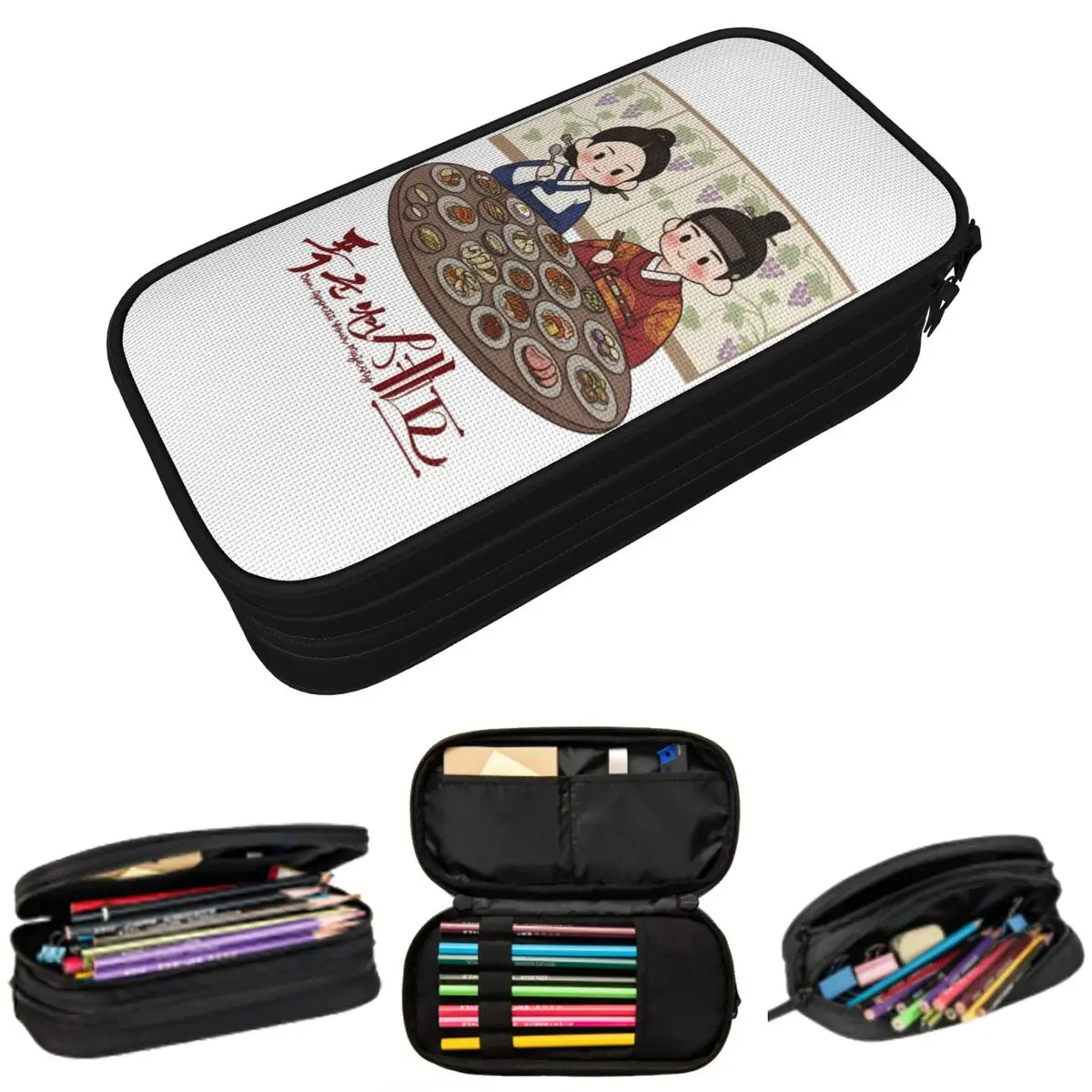 

Hot TV Series Love Couple Bon Appetit Your Majesty Pencil Case for Kids Pen Box Pencil Bag Stationery Supplies Pen Holder Bag