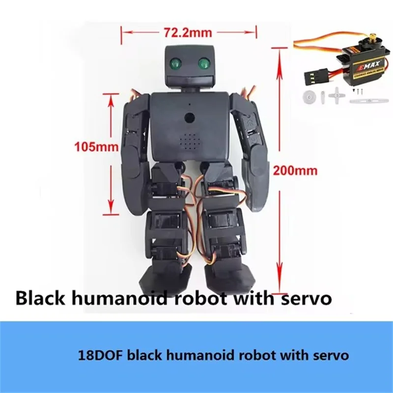 18DOF VIVI Biped Humanoid Robot Shell No Servo 3D Printed Robotic Model Education DIY Unassembled Free Screw,Manual