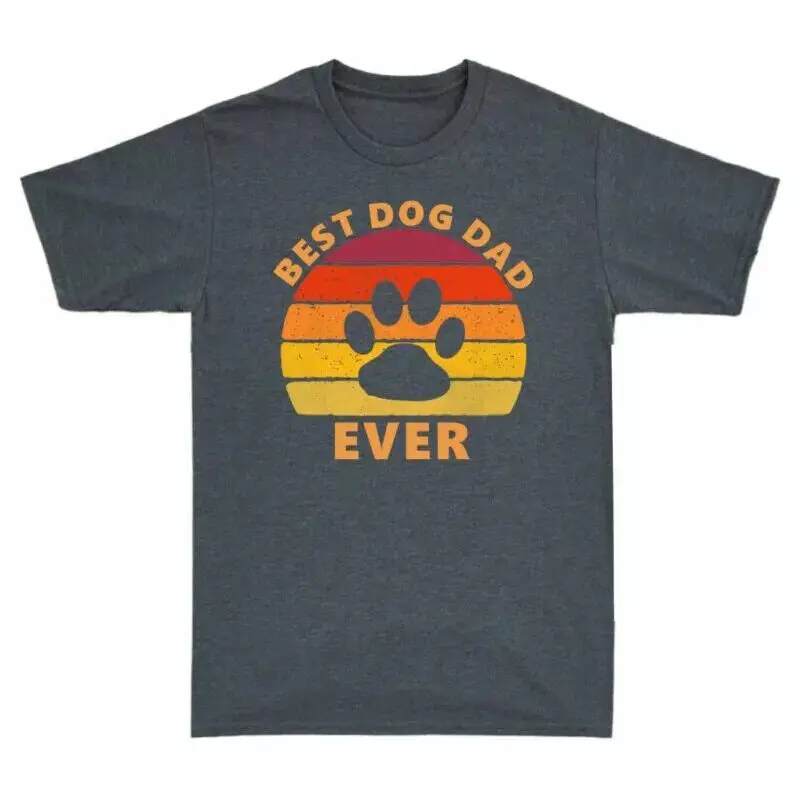 Лучшая собака, папа, забавный подарок, футболка для любителей собак, высокое качество, 100% хлопок, короткий рукав