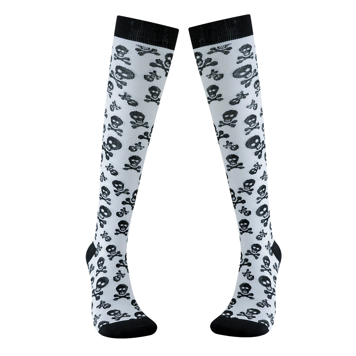 Skull Halloween Compression Socks for Men Women 5 Pairs Running Nurse Compression Socks Nurses Sport Ladies Lady Womens Running