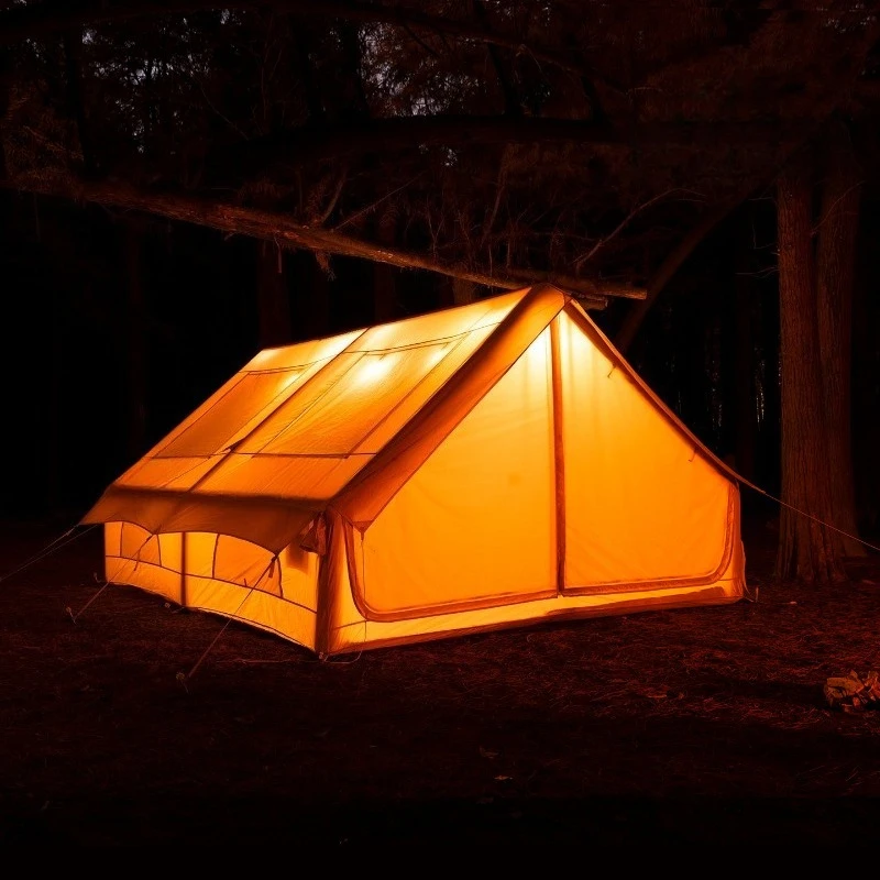 Inflatable tents for outdoor large spaces for camping, rainproof, and thickened for outdoor use