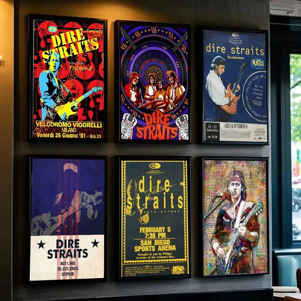 D-Dire S-Straits Singer Band Poster Art With Prints Home Bedroom Living Room Decoration Gift