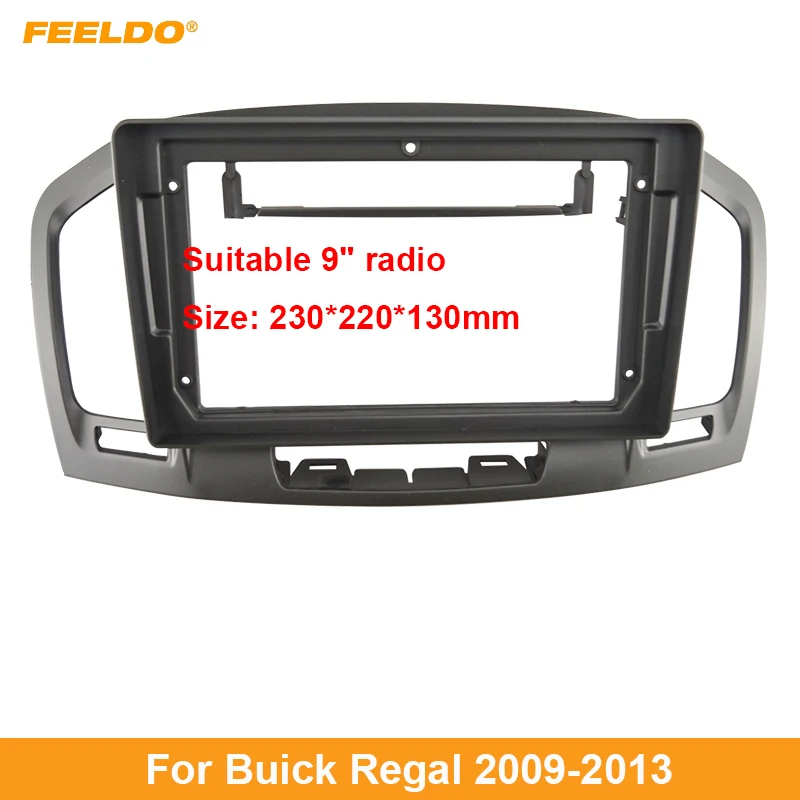 FEELDO Car 2Din Audio Face Plate Fascia Frame For Buick Regal 09-13 9