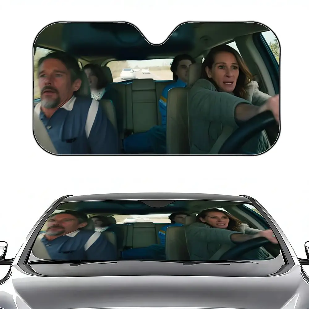 

Leave the World Behind Sun Visor Retractable Car Sun Visor Car Windshield Sun Shade UV Protector Window Cover