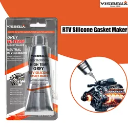 Visbella Gray Motor Engine Joint Paste Multifunctional Liquid Gasket High Temp RTV Silicone Waterproof Sealer Gasket Maker