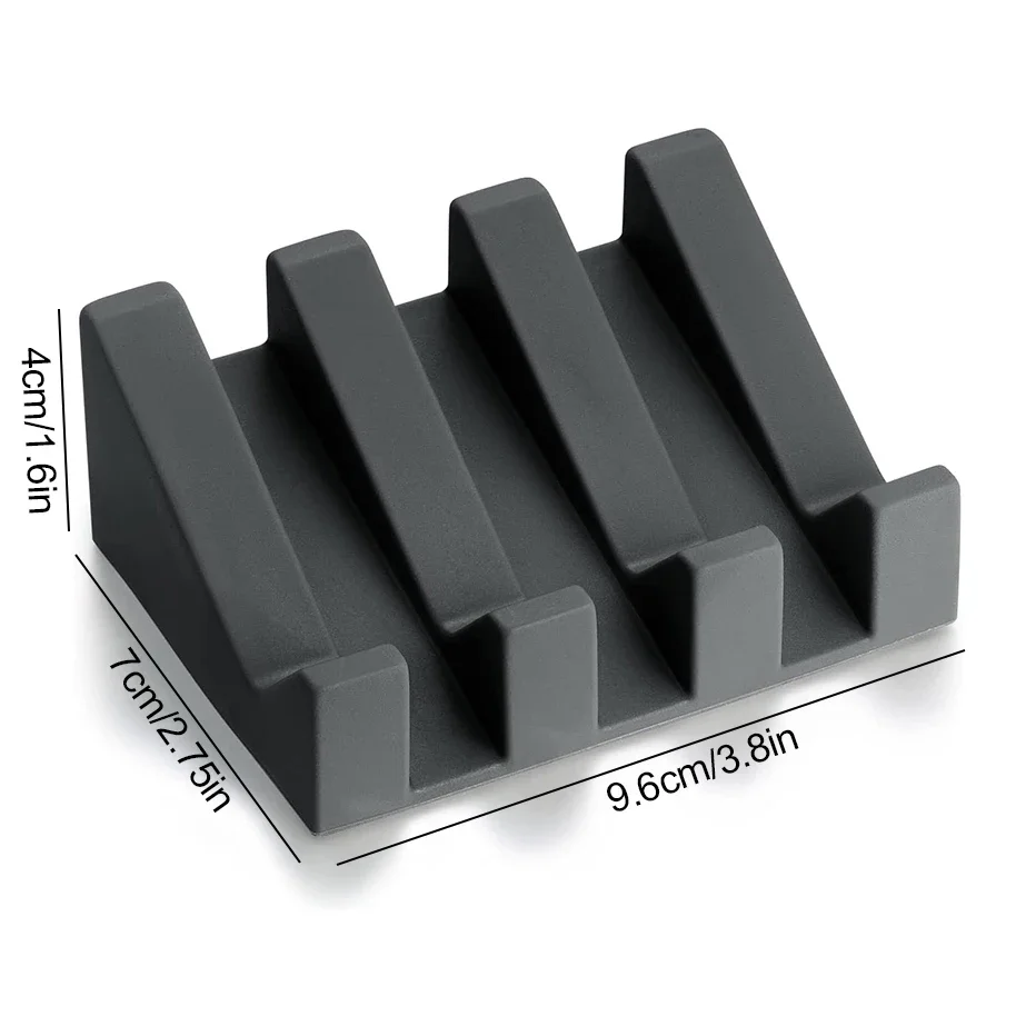 Self Draining Soap Dish Holder Silicone Waterfall Bar Soap Tray for Bathroom Kitchen Countertop Soap Rack with Foaming Bag