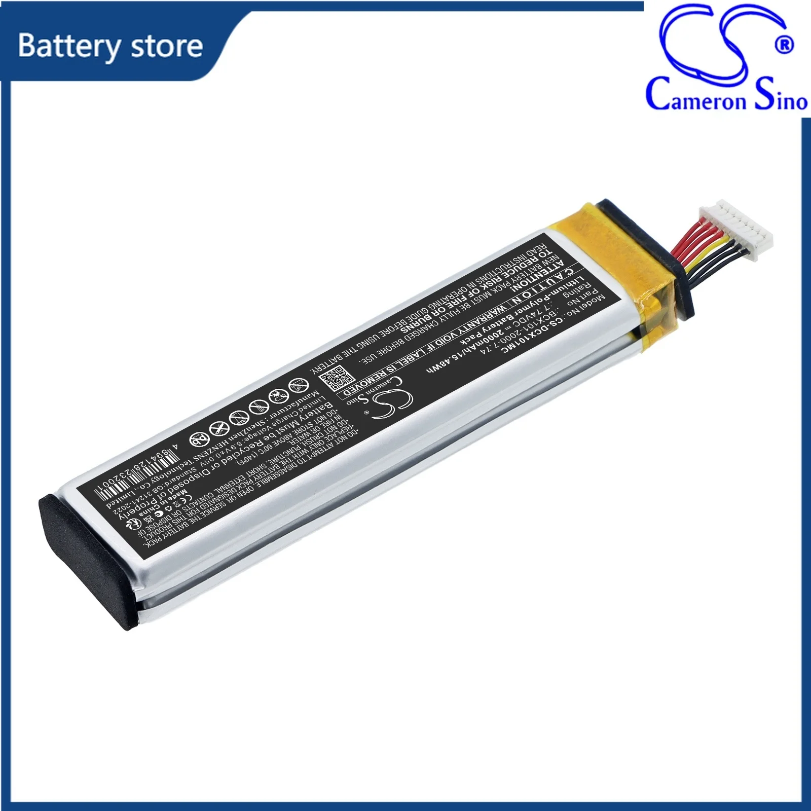 Cameron Sino 7.74V 2000mAh Replacement Camera Battery for DJI BCX101-2000-7.74