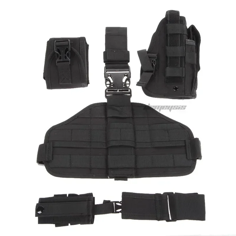 Tactical Gun Holster Thigh Drop Leg Bag Tactical Thigh Leg Pistol Gun Holster Outdoor Tactical Pouch Adjustable Strap