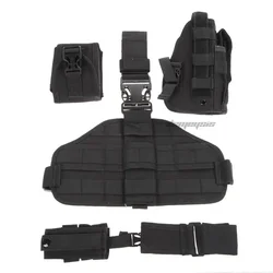 Tactical Gun Holster Thigh Drop Leg Bag Tactical Thigh Leg Pistol Gun Holster Outdoor Tactical Pouch  Adjustable Strap