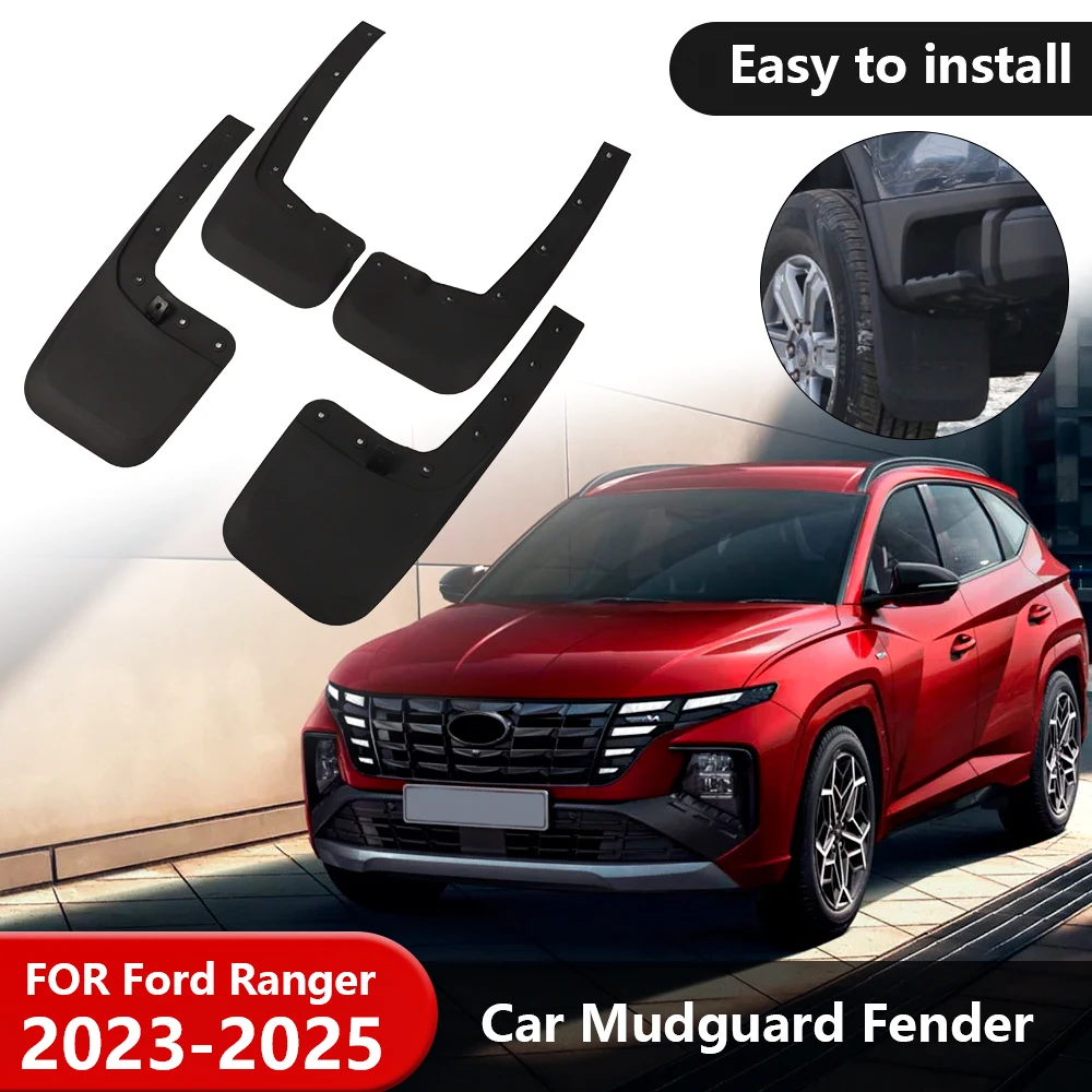 

Front Rear Wheel Splash Guard Mudguard Car Wheels Mudflaps Fender For Ford Ranger 2023 2024 2025 Car Accessories 4pcs