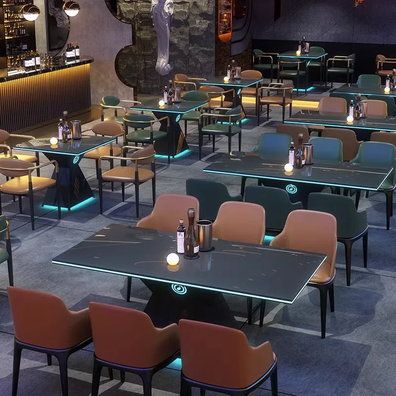 Sofa Bar Table and Chair Clear Bar Music Dining Bar Table and Chair Night Glowing Coffee Table and Chair Combination