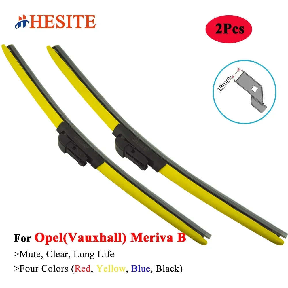 

HESITE Colorful Hybrid Wiper Blades For Opel Vauxhall Meriva B Activan Crossvan S10 MPV 2010 2011 2012 2013 2014 2015 2016 2017