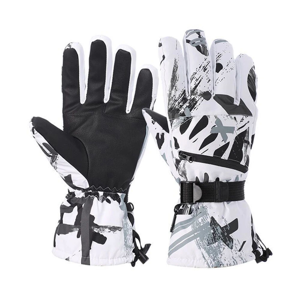 1 Pair Lints Men Winter Glove Stylish Zip Bag Nonslip Replacement Waterproof Windproof Outside Skiing Gloves Clothing