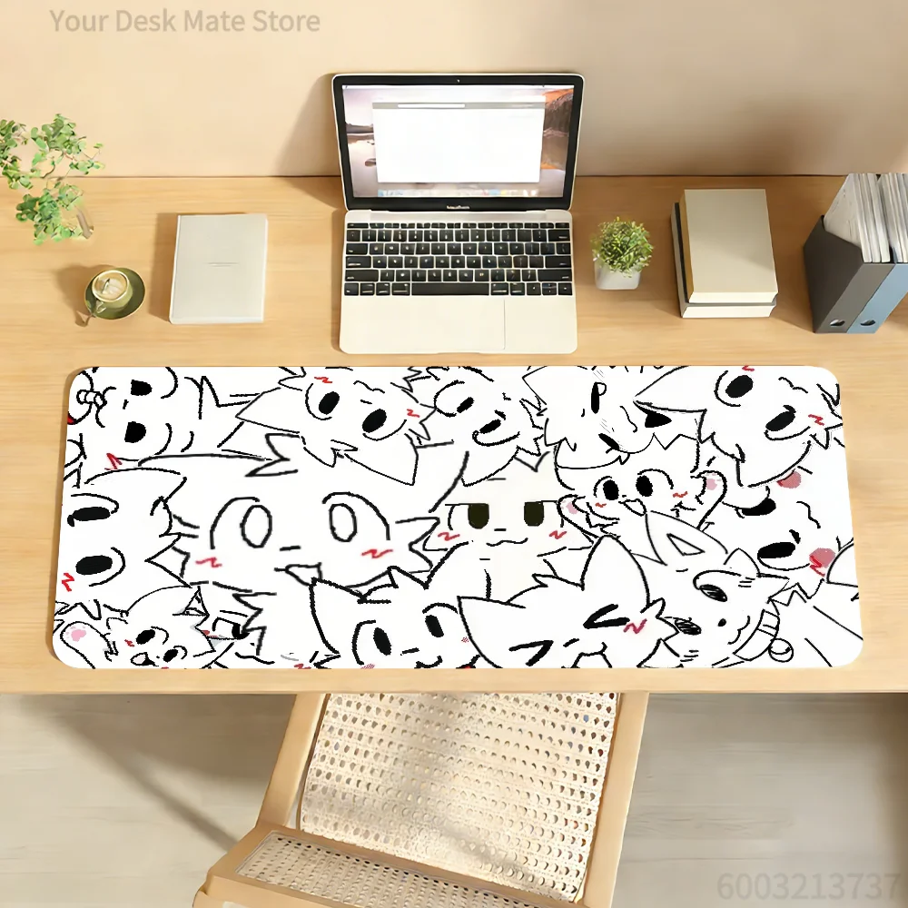Cute B-Boykisser Silly Cat Mouse Pad Computer Laptop Rubber Non-slip Mouse Mat Mousepad Gamers Decoracion Desk Mat