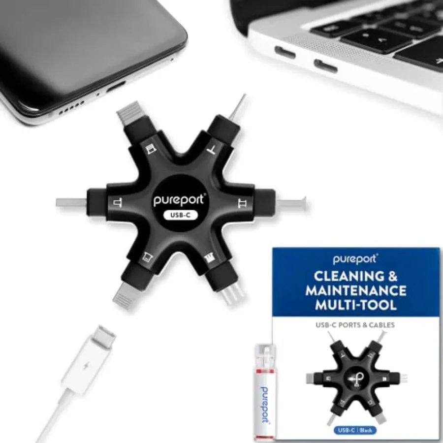 

USBC MultiTool Phone Cleaning Kit Clean Repair Restore Cell Phone Tablet Laptop USB C Ports Cables Fix Unreliable Bad Connectio