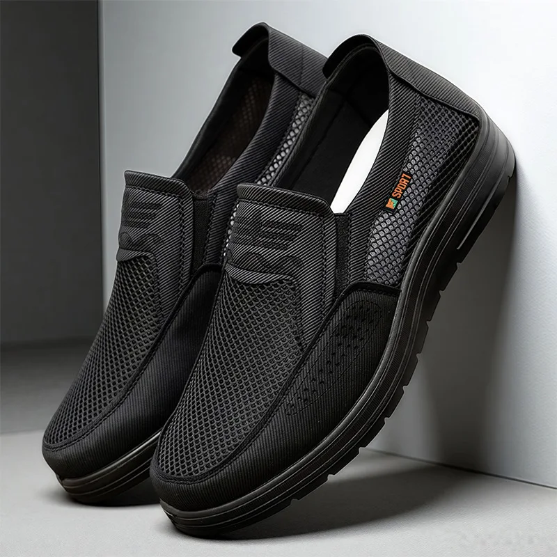 

Mesh Shoes Men's Summer 2025 New Middle-aged and Elderly Polyurethane Dad Shoes
