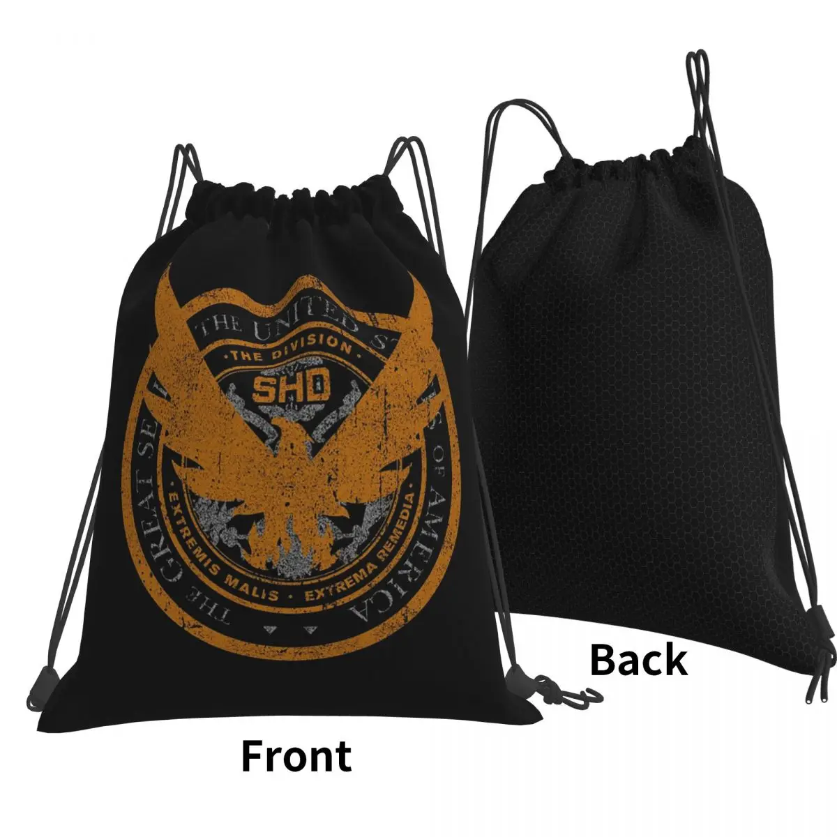 Game Tom Clancys The Division SHD Seal Backpacks Fashion Drawstring Bags Sports Bag Book Bags for Travel School