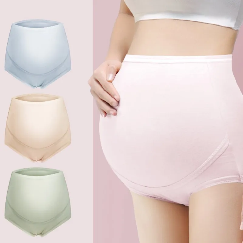 3D Seamless Stretch Modal Maternity Panties High Waist Adjustable Belly Underwear Clothes for Pregnant Women Pregnancy Briefs