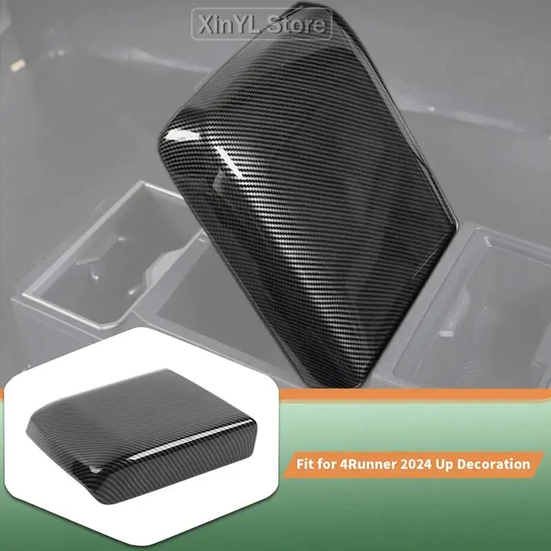 

Автомобильный подлокотник из углеродного волокна, декоративная накладка из АБС-пластика, внешний вид, подходит для 4Runner 2024, аксессуары для интерьера