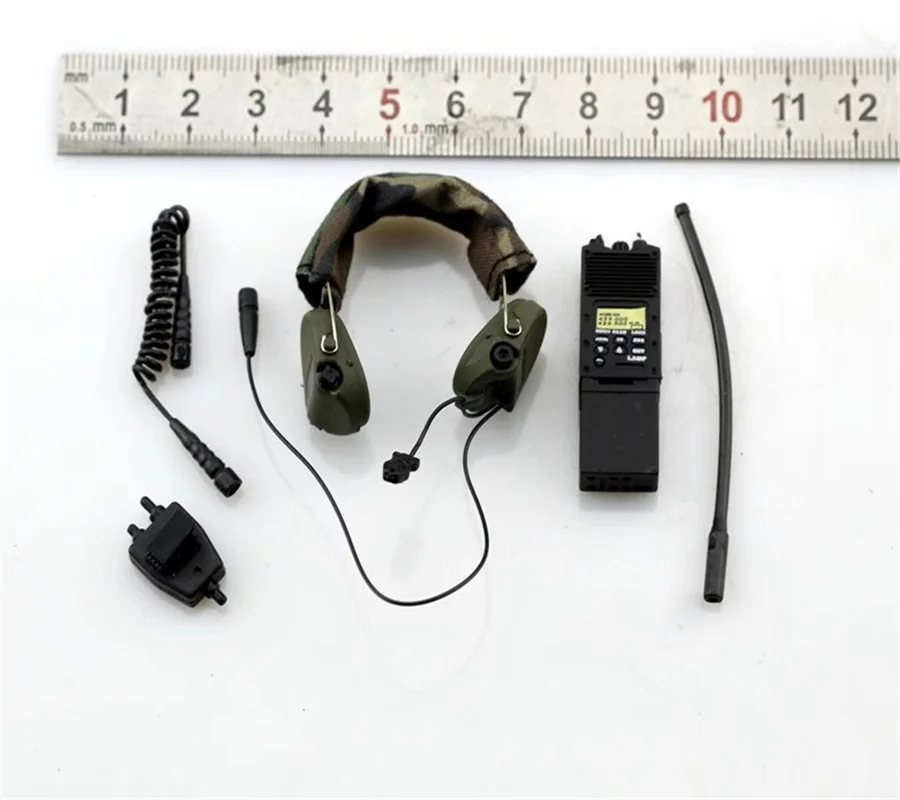 

1/6 Scale Soldier Scene Props Accessories Radio Earphones Tactical Headset Set Model Toy Fit 12'' Action Figure Body In Stock