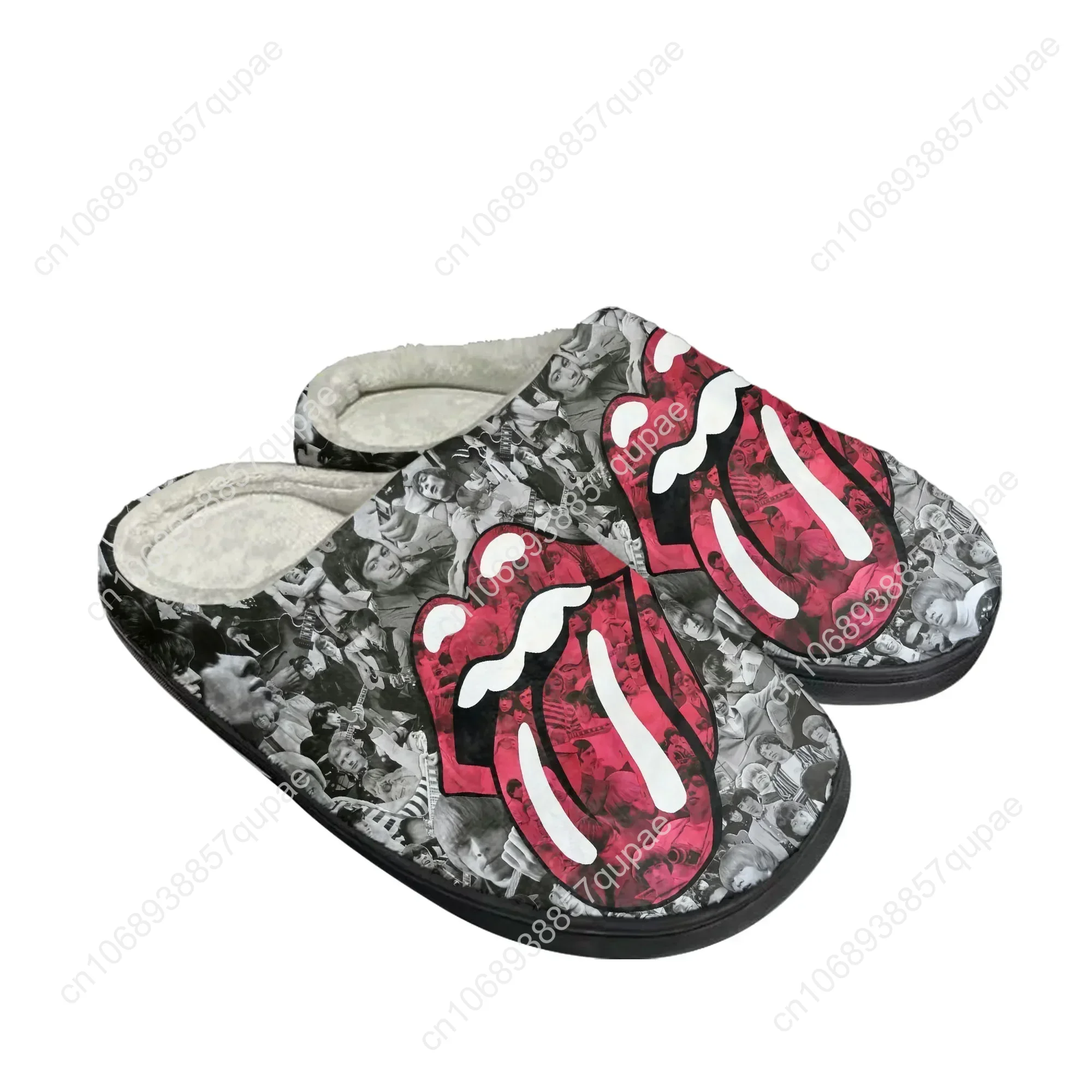 

The Roll Stone Home Cotton Custom Slippers Mens Womens Sandals Camouflage Plush Bedroom Casual Keep Warm Shoes Thermal Slipper