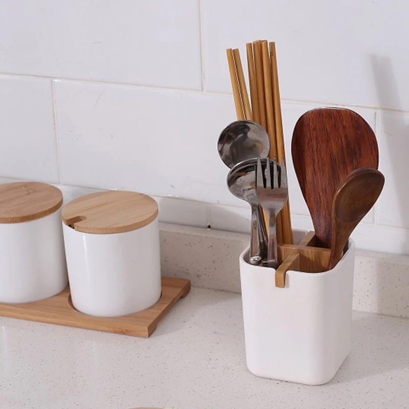 Totally Bamboo Toothbrush Holder Naturally Eco Friendly Toothbrush Caddy Bathroom Antibacterial Pot Compact Toothbrush Tumbler