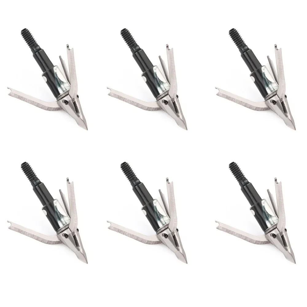 

Archery 3/6pcs Rotational Meat Seeker Broadheads 2/3 Expandable Blade Broadhead Arrow Head Tips 100 Grain Hunting Shooting