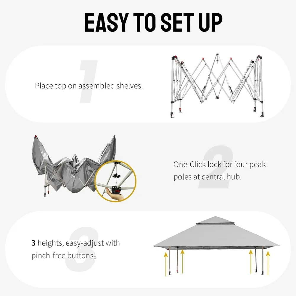 

13x13 Pop Up Gazebo, Canopy Tent, Gazebos on Clearance, Outdoor Gazebo for Backyard & Patio Furniture, Carpa Pop, Customized
