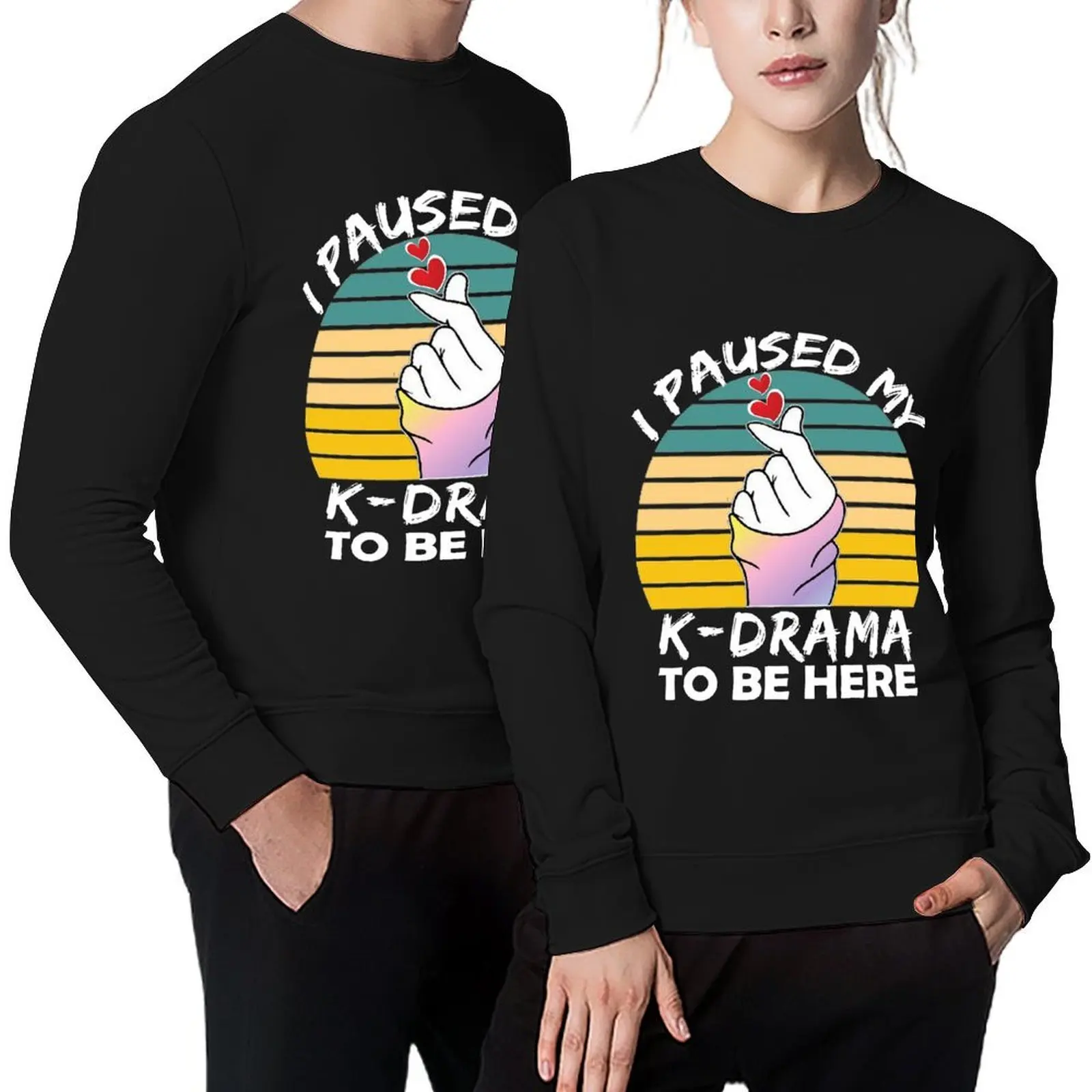 

I Paused My K-Drama To Be Here Pullover men's coat anime clothes men's autumn clothes men's sweat-shirt new sweatshirt