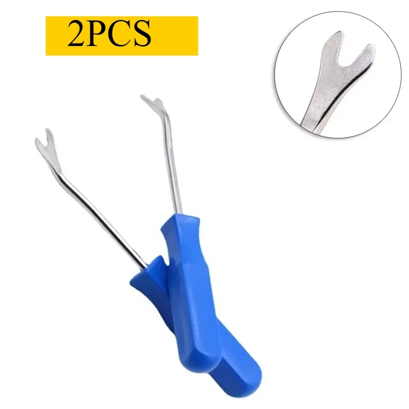 

2PC Coche Car Disassembly Buckle Screwdriver Trim Clip Panel Upholstery Fastener Removal Pry Tool Plier Quickly Hand Opening Kit