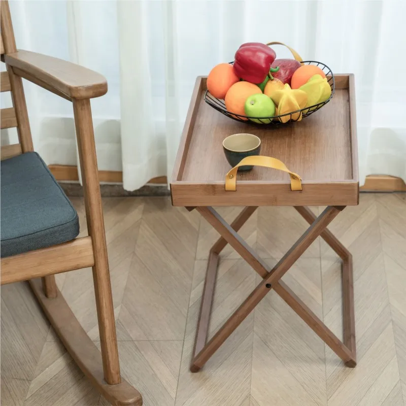 

Household Folding Small Coffee Table Sofa Table Pinico Tray Side Table Mobile Tea Table Outdoor Small Table Side Table