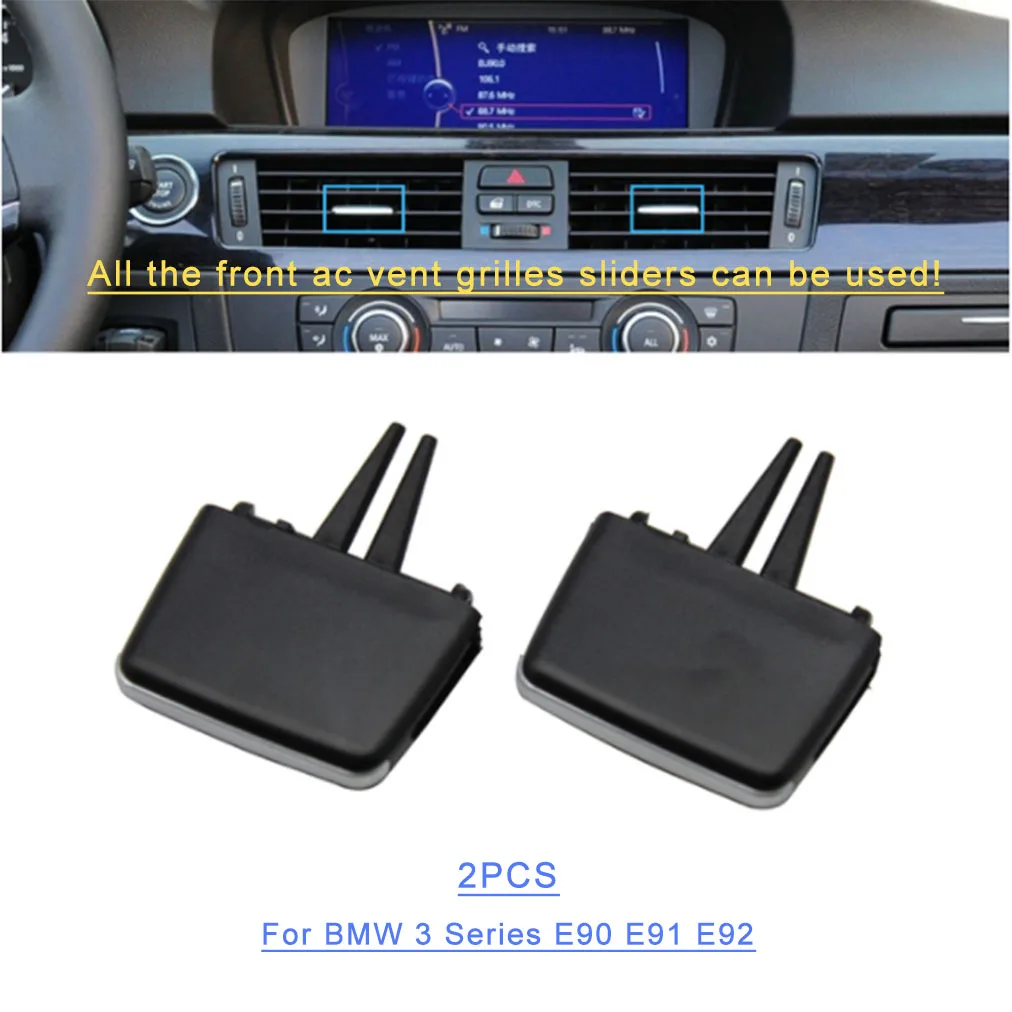 

Для BMW 3 серии E90 E91/92 04-12 2 шт. передний зажим для вентиляционного отверстия кондиционера с хромом.