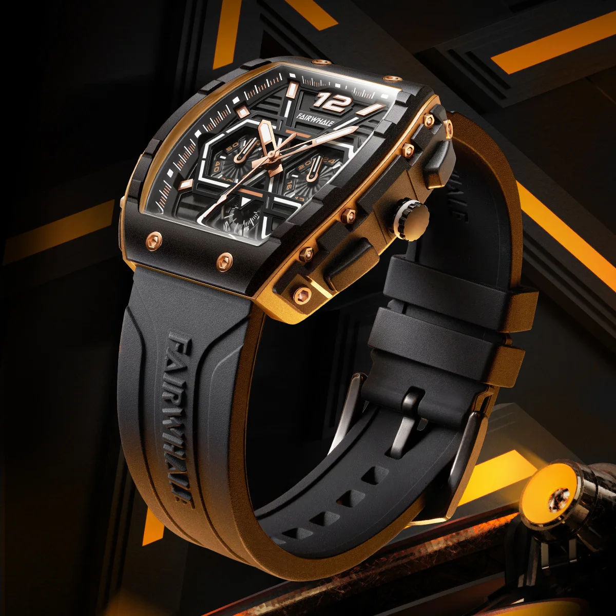 MARK FAIRWHALE brand men's multi-functional cool three-eye best-selling quartz watch with elegant style