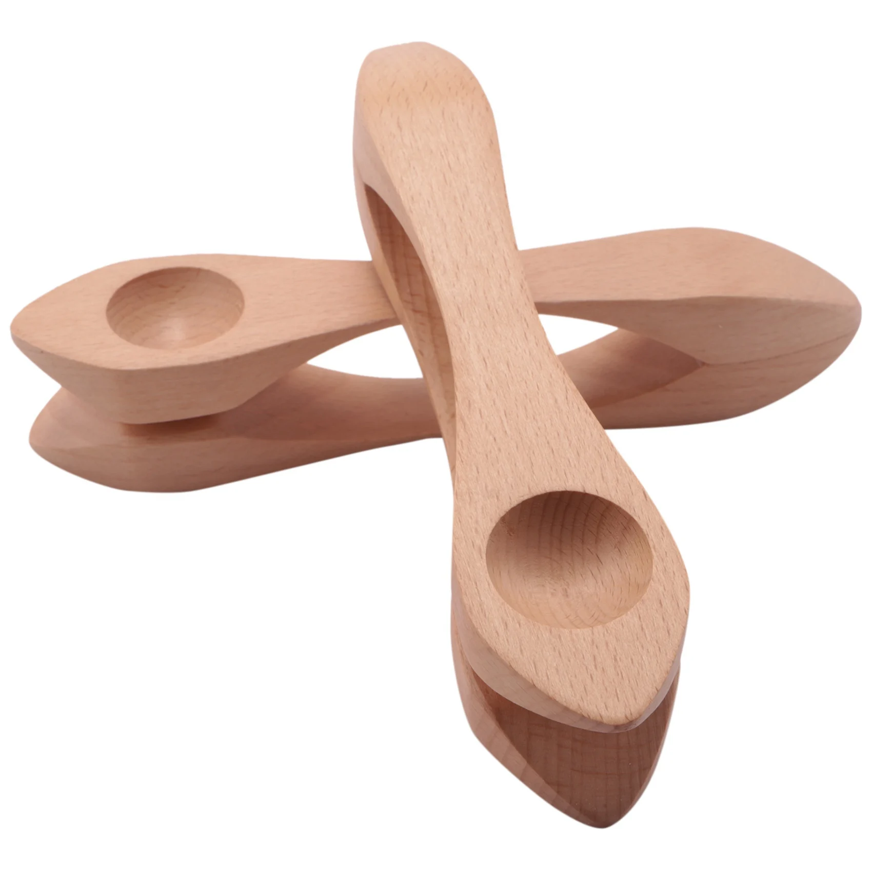 RTENTE-10Pcs Wooden Musical Spoons Folk Percussion Instrument Natural Wood Musical Spoons Traditional Percussion Spoons Musical
