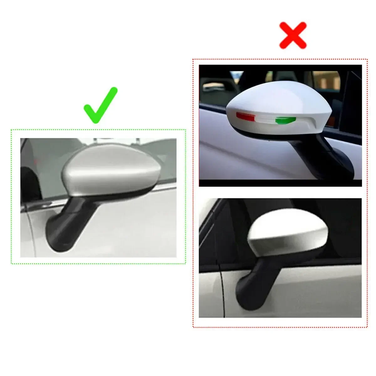 For Fiat Punto 500 2009 2010 2011 2012 2013 2014 2015 2016 2017 2018 Rearview Side Mirror Cover Wing Cap Door Housing Shell Trim