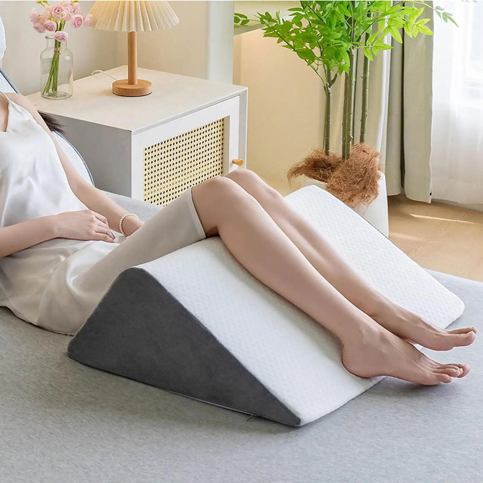 

Leg Lift Pillow Leg Support Memory Foam Breathable Removable Cover for Women for recliner Back Sleeping Bed Sofa