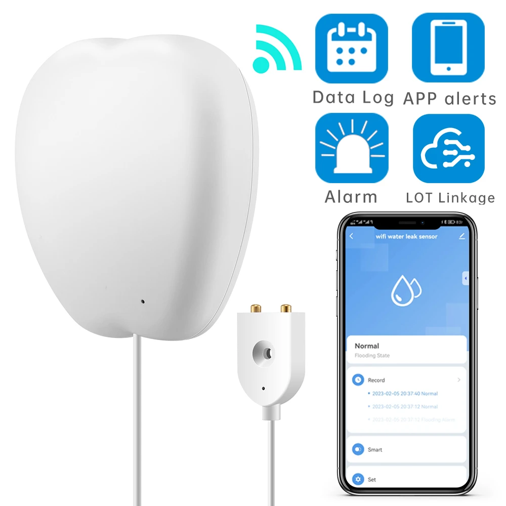 Wifi Water Sensor Water Leakage Sensor Flood Leak Alarm Works With Zigbee Hub Smart life TUYA Home Overflow Security System