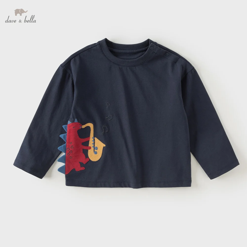 Dave Bella Kids Boys' T-shirt For Children's Clothing 4 to 12 Years Old Autumn Pullover And Tops Casual Spring Fashion DB3262899