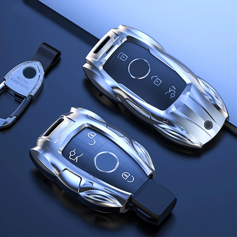 Zinc Alloy Car Remote Key Case Cover Shell for Mercedes Benz A C E G S Class GLA GLC CLE W124 W176 W223 W206 S350L S400L S450L