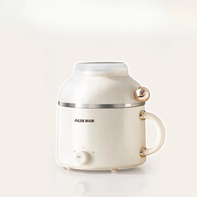 وعاء طباخ كهربائي صغير، تصميم تبخير وغليان 2 في 1، طلاء غير لاصق، غطاء بصري، سلك قابل للإزالة، تخزين مدمج