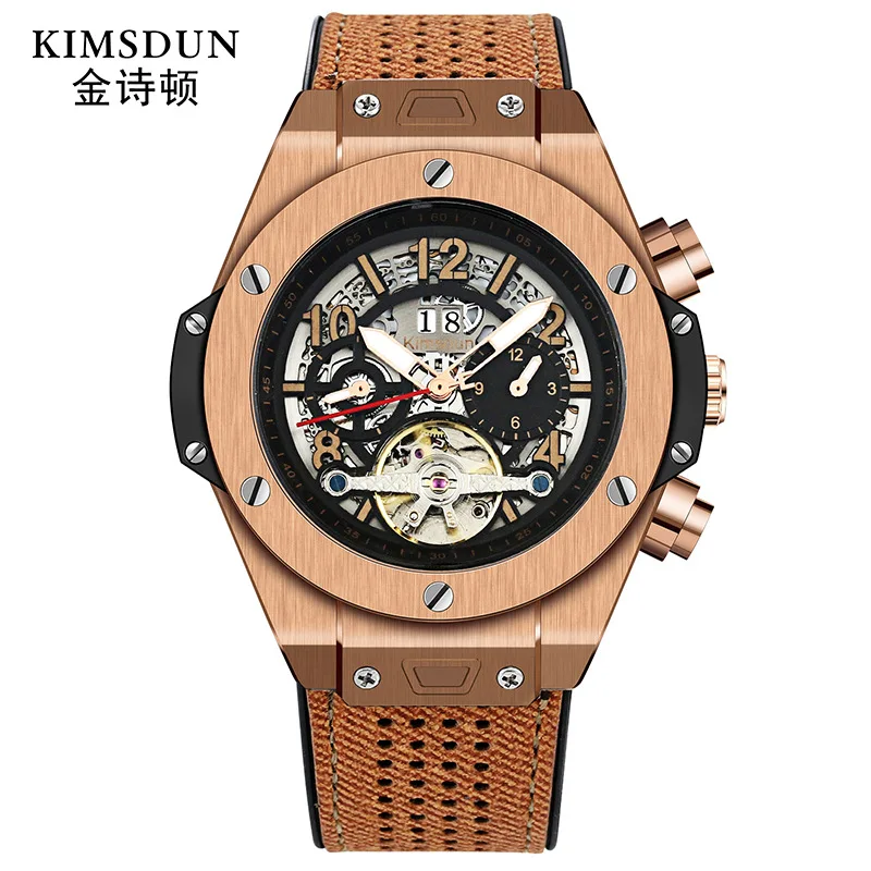 

Belt Tourbillon Automatic Mechanical Waterproof Luminous Business Men's Watch