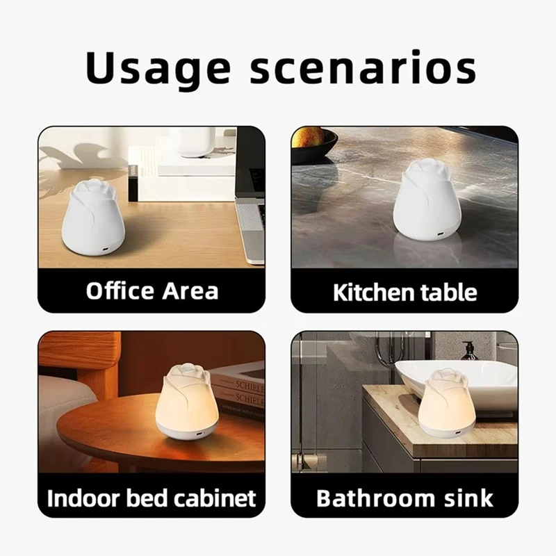 BAAG-ดอกไม้ Night Light สําหรับสาวหรี่แสงได้เนอสเซอรี่ Nightlight สําหรับเด็กโคมไฟดอกไม้ประหยัดพลังงานเนอสเซอรี่ Night Light