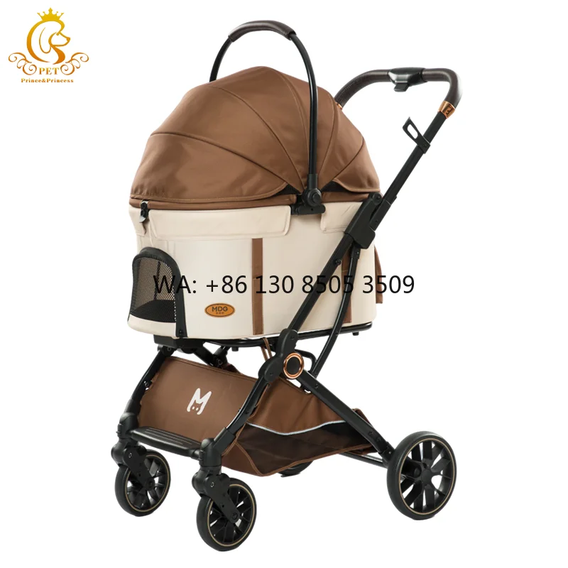 

New Desigm Cheap Price Custom Logo Large Basket Dog Stroller for Medium Dog