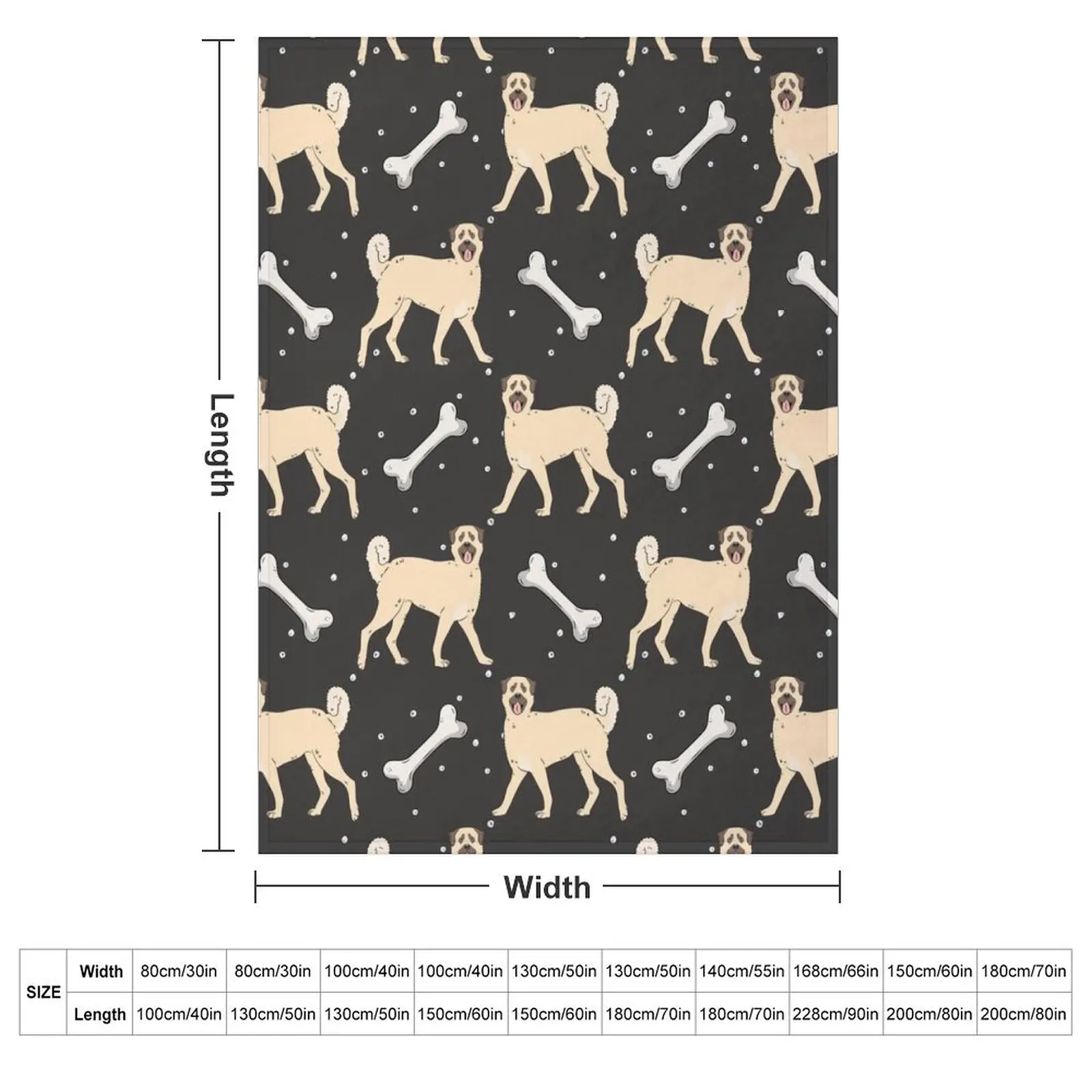 Anatolian Shepherd Dog Throw Blanket couch cozy soft plush fuzzy picnic outdoor blanket