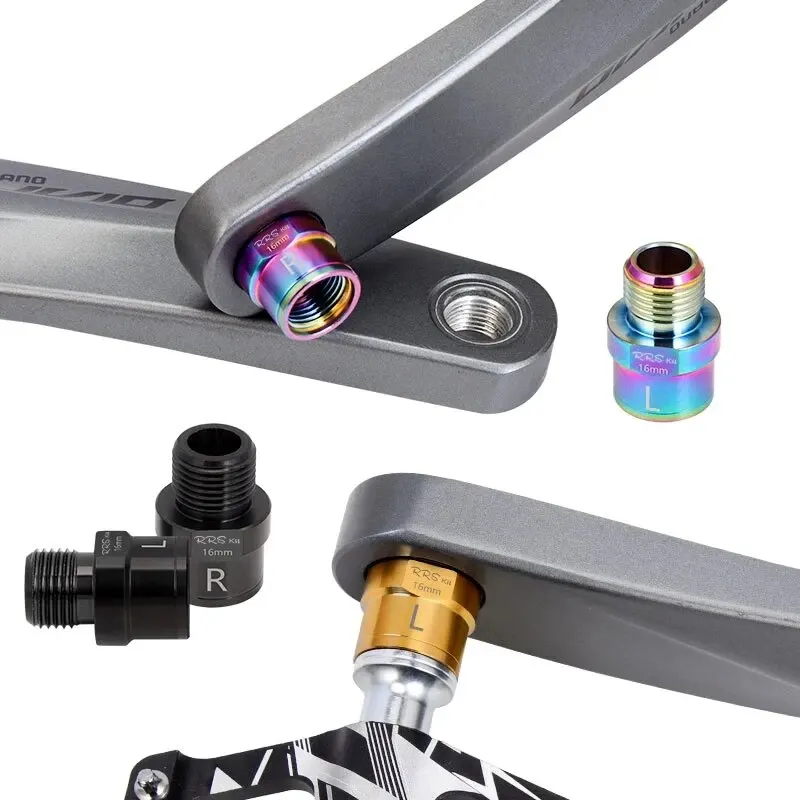 Rrskit Bicycle Pedal Extension Bolts Spacers R66E Pedal Extender Axle Crank Accessories 16Mm 20Mm For MTB Road Bike Pedal