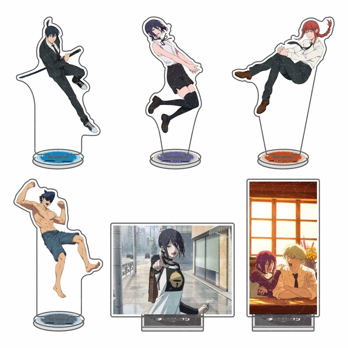 أنيمي مانغا بالمنشار رجل الاكريليك حامل Pochita Makima السلطة تأثيري اكسسوارات لطيف حقيبة تجميع قلادة المفاتيح المشجعين هدية