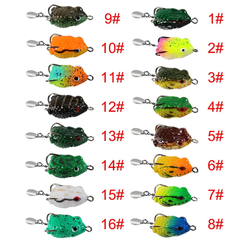2,5cm/3g 1 Stück/16 Stück Mini-Bullenfrosch-Weichköder Imitationsköder Thai-Style Schwarzer Frosch-Imitationsköder Forellen-Angelköder – Detail 3