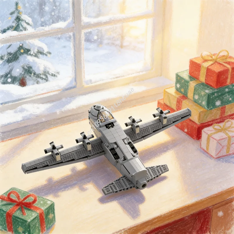 

Конструктор MOC «Аэропорт города» (1908 деталей), модель Lockheed Martin C Hercules, архитектурный конструктор, идея для подарка на Рождество, развивающий конструктор